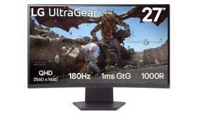 Монитор LG 27" 27GS60QC-B, 2560x1440,VA, 165Hz, HDMI+DP, изогнутый, черный