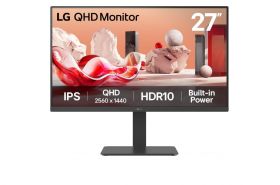 Монитор LG 27" 27BA45QB-B, 2560x1440, IPS, 75Hz, HDMIx2+DP+MM, регулировка, черный