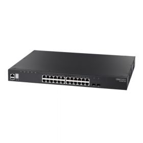 Коммутатор Edge-corE ECS4620-28T 24 x GE + 2 x 10G SFP+ ports + 1 x expansion slot (for dual 10G SFP+ ports) L3 Stackable Switch, w/ 1 x RJ45 console port, 1 x USB type A storage port, RPU connector