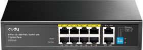 Коммутатор неуправляемый  PoE+ Cudy FS1010P, 10х10/100 Мбит/с (6хPoE+2хPoE+), 120 Вт, 30 Вт на порт