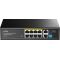 Коммутатор неуправляемый с PoE, Cudy GS1010P, 8x10/100/1000 Мбит/с PoE+, 2x10/100/1000 Мбит/смет. корпус